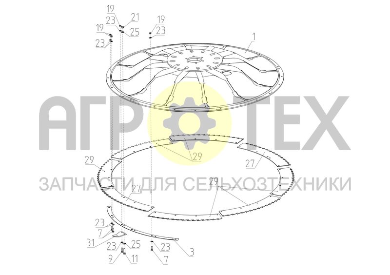 Чертеж Аппарат режущий (ЖР-750.02.500)